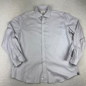 Todd Snyder Dress Shirt Mens 17.5 34/35 Long Sleeve Button Up Classic Gray USA‎